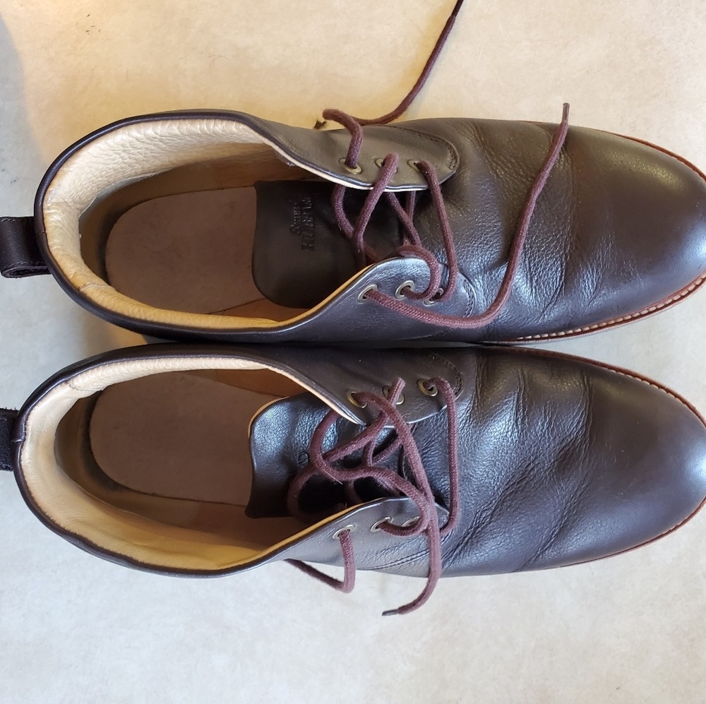 Samuel Hubbard Brown Leather Casual Lace Up Shoes